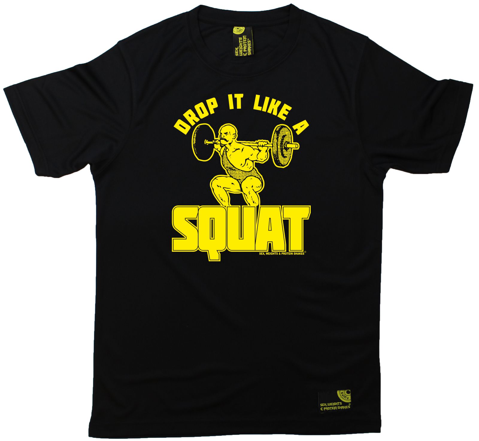 Men Sex Weights And Protein Shakes Drop It Like A Squat Dry Fit Sports T Shirt Ebay 4314