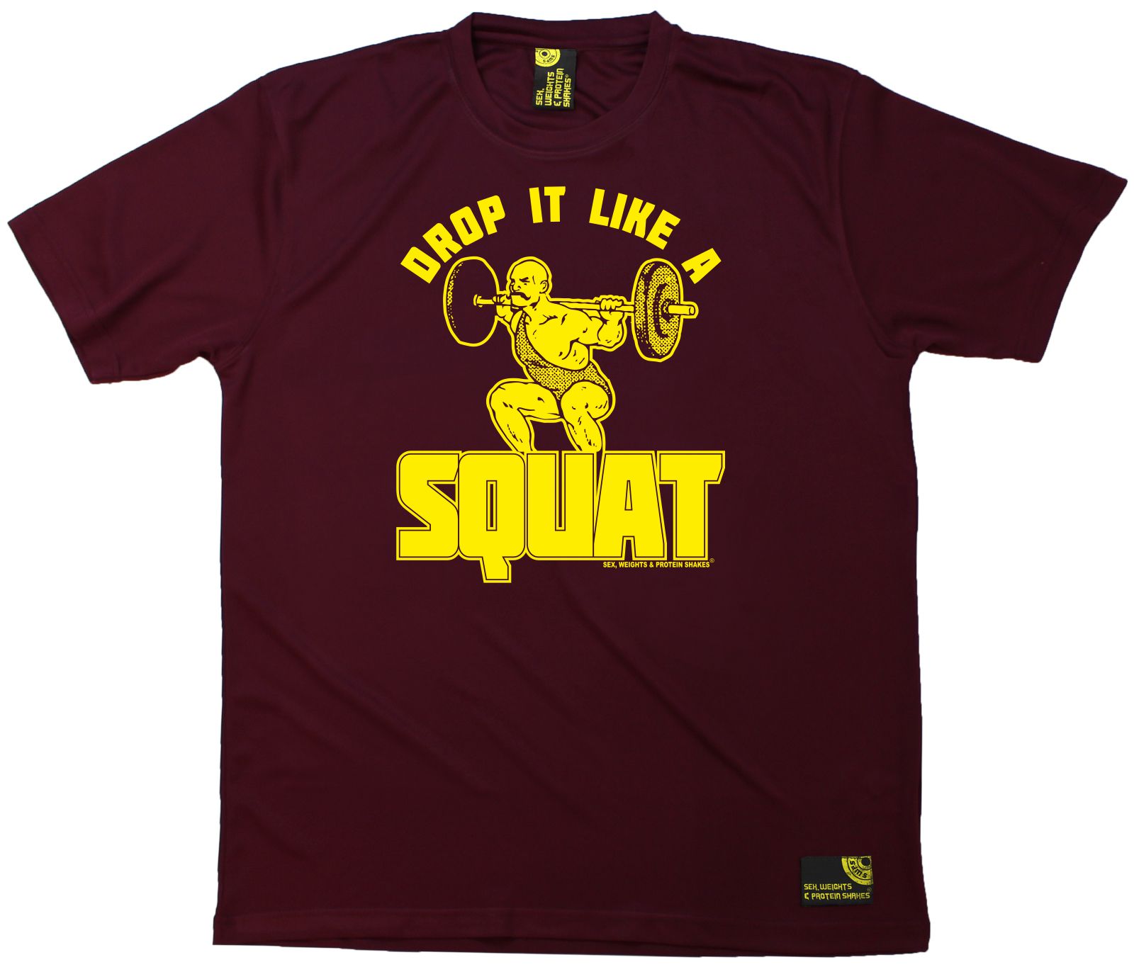 Men Sex Weights And Protein Shakes Drop It Like A Squat Dry Fit Sports T Shirt Ebay 7693