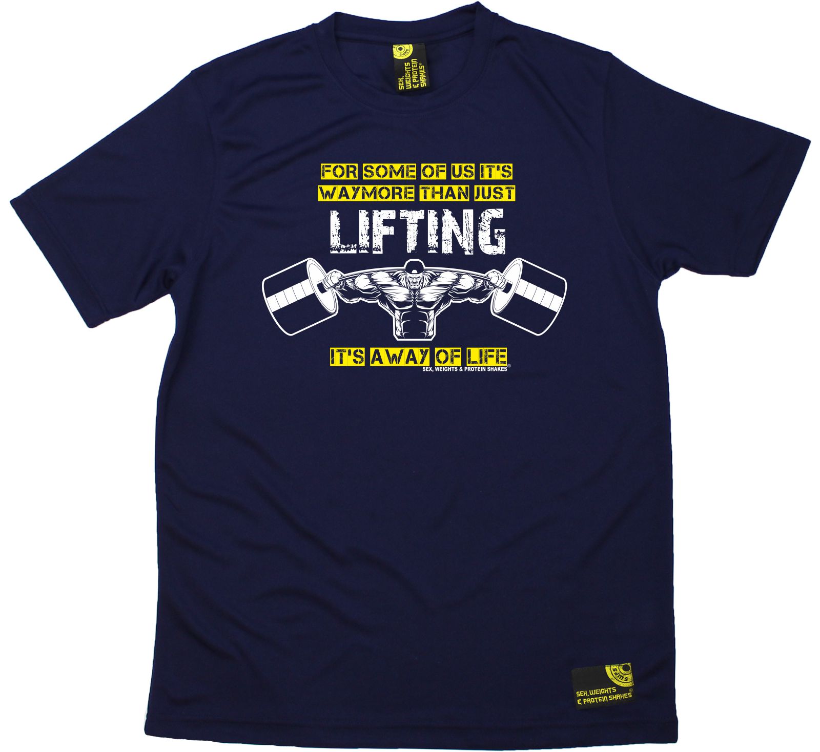 Men Sex Weights And Protein Shakes Lifting A Way Of Life Dry Fit Sports T Shirt Ebay 