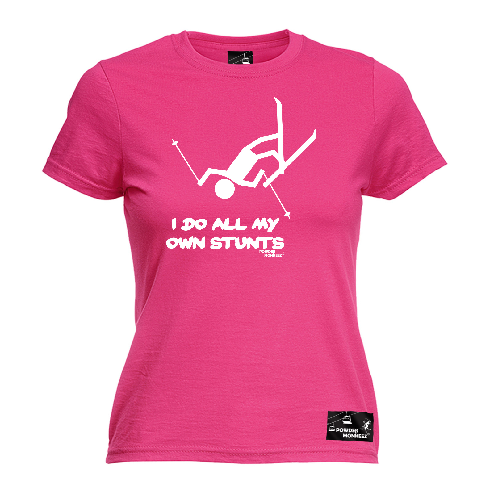 Damen Skifahren Ski I Do All My Own Stunts Lustiges Top Geburtstag T Shirt T Shirt Ebay 8077