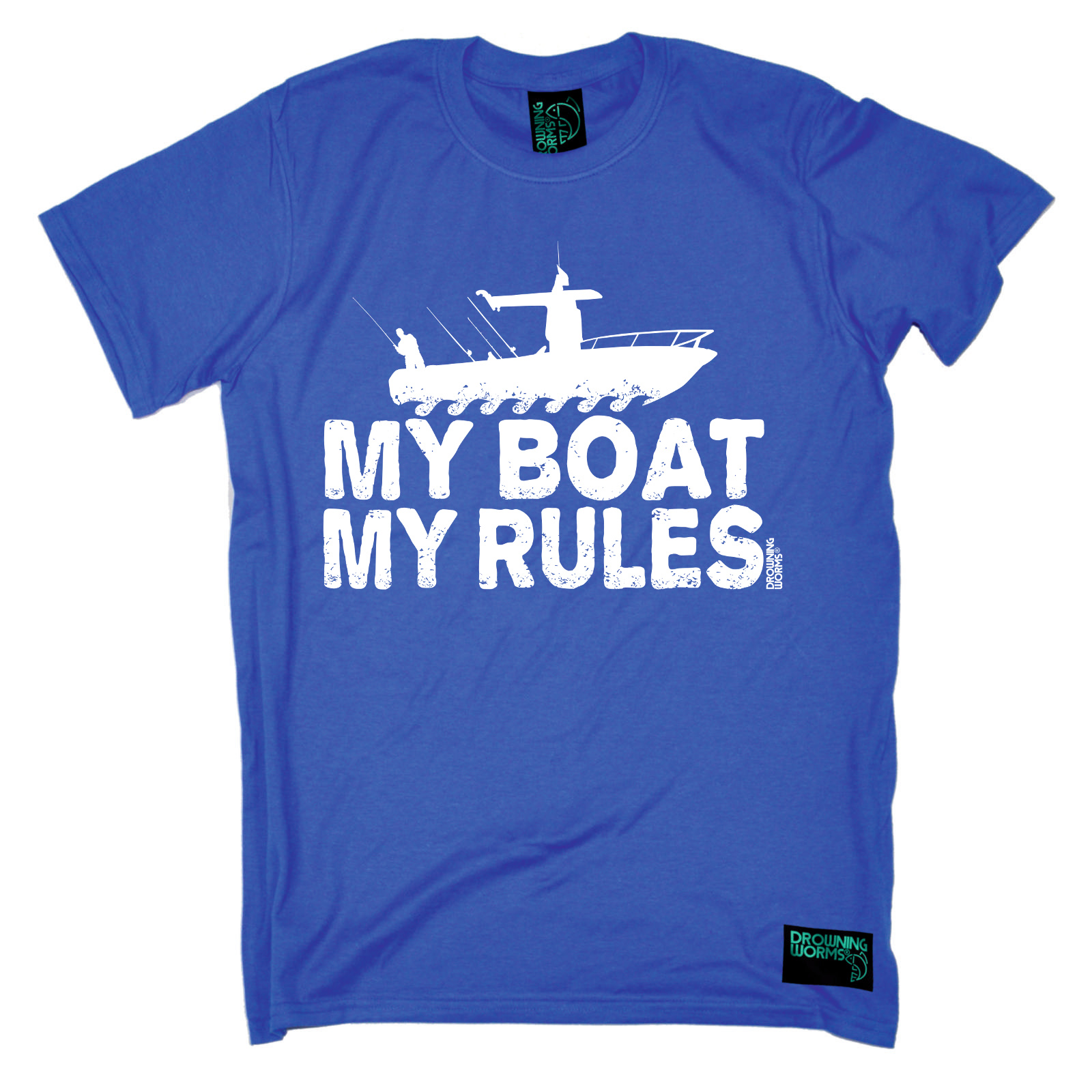 Fishing My Boat My Rules angling fish rod reel funny Birthday tee T ...